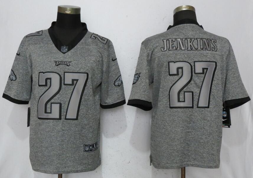 Men Philadelphia Eagles #27 Jenkins Gray Vapor Untouchable Stitched Gridiron Nike Limited NFL Jerseys
